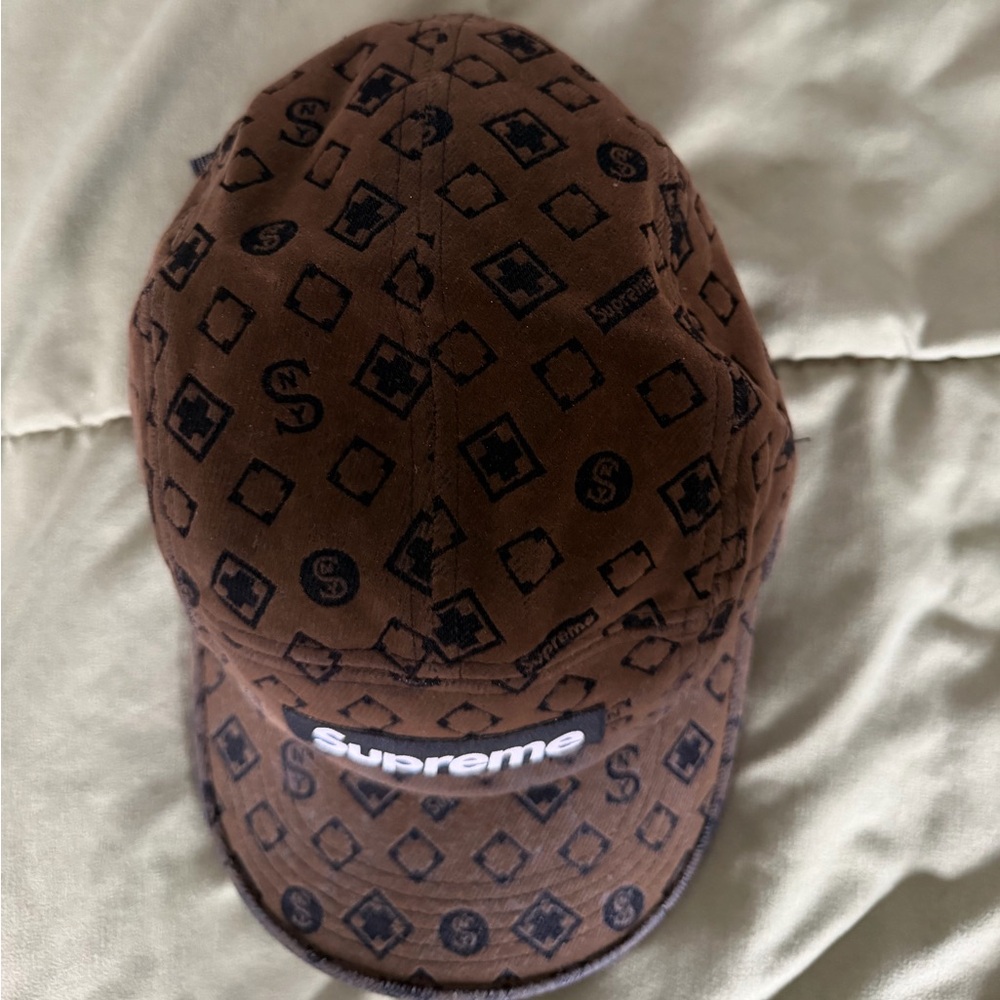 Supreme Brown Patterned Hat - image 3